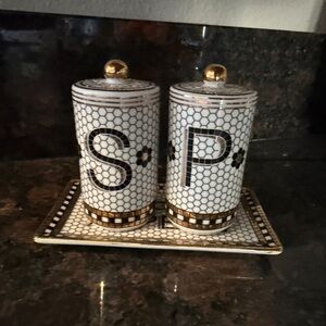 Anthropologie Bistro Salt and Pepper Shakers